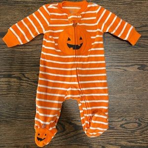 Carter’s Halloween Pumpkin Footie Pajamas 3m